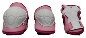 סט מגינים עגול לילדים: מרפקים, ברכיים וידיים לגילאי 5-10 ומעלה - ורוד