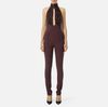 Jumpsuit in tulle and crêpe fabrics with crocodile embroideries