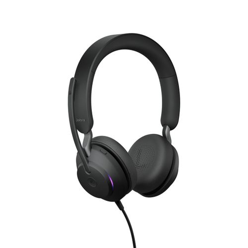 אוזניות חוטיות Jabra Evolve2 40 SE, USB-C/A, MS Stereo Headset, Black - 24189-999-799