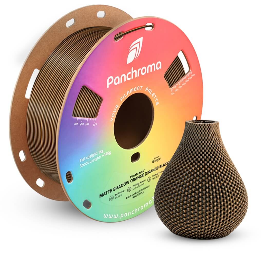 פילמנט משולב כתום-שחור 1 ק"ג 1.75 מ"מ - Panchroma Dual Matte PLA Shadow Orange (PolyTerra™ PLA)