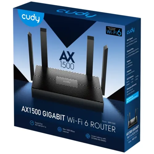 נתב ‎ ROUTER AX1500 Dual Band Wi-Fi 6 Cudy WR1500-IL