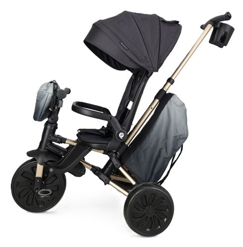 תלת אופן דו-כיווני מעוצב 7 ב 1 NOVA MAX, עם קיפול סופר קומפקטי ו 2 תיקים - שחור