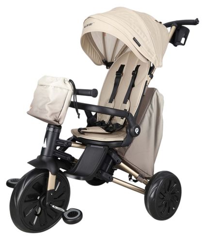 תלת אופן דו-כיווני מעוצב 7 ב 1 NOVA MAX, עם קיפול סופר קומפקטי ו 2 תיקים - בז'