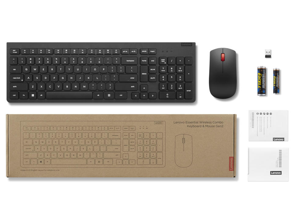 סט מקלדת + עכבר Lenovo Essential Gen2