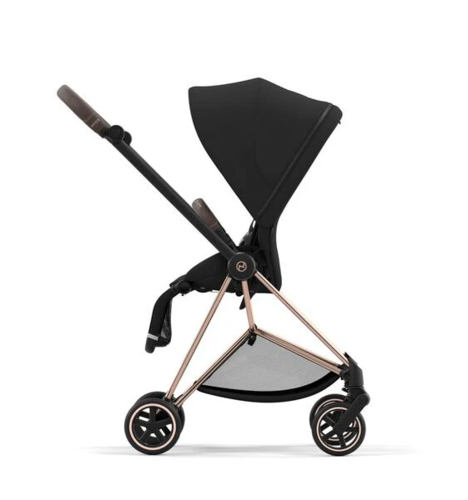 עגלת תינוק Mios 3 Sepia Black עם שלדה רוזגולד
