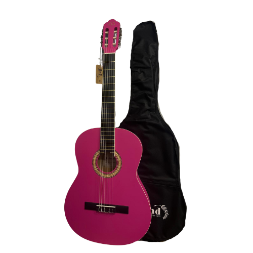 גיטרה קלאסית 4\3 בצבע ורוד LC20 כולל תיק מבית LEGRAND
