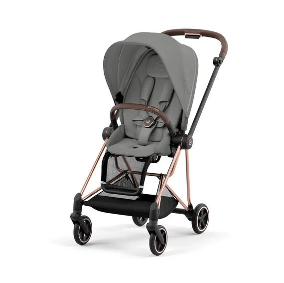 עגלת תינוק Mios 3 Mirage Grey עם שלדה רוזגולד 