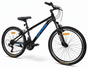 אופני הרים קלים לילדים SAFEWAY T200 במידה "20 עם שלדת אלומיניום, 7 הילוכים ובולם זעזועים קדמי - שחור