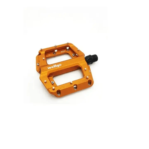 זוג פדלים אלומיניום כתום - WELLGO B321 PEDALS