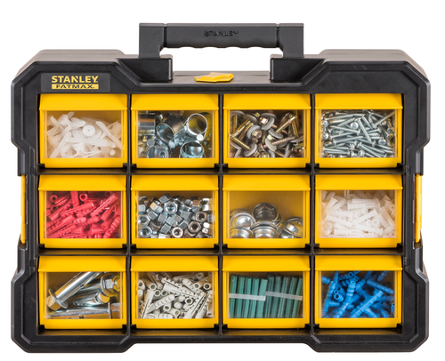 אורגינייזר רב תא נישא 12 תאים +ידית+כפתור סגירה STANLEY FATMAX