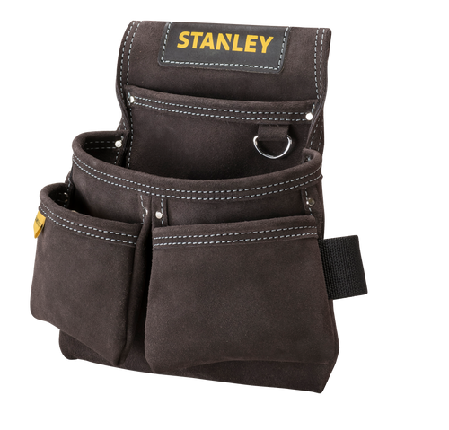 נרתיק 3 כיסים מעור + תפס למטר STANLEY