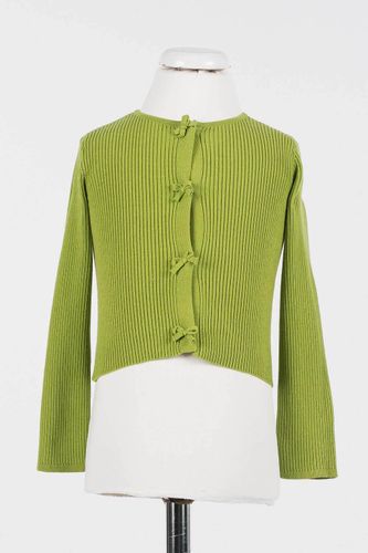 Girls' knitted cardigan with bows
