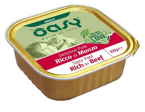 מעדן אואסי לחתולים בטעם בקר 100 גרם פטה