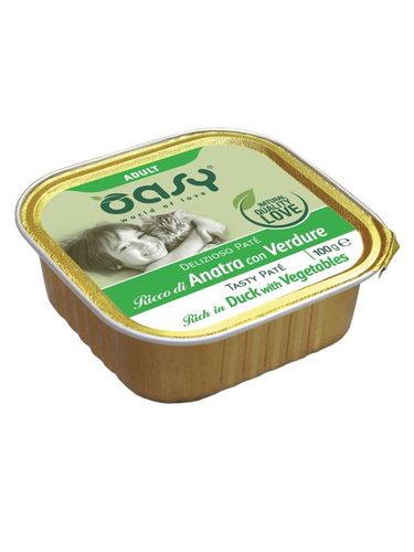 מעדן אואסי לחתולים בטעם ברווז 100 גרם פטה