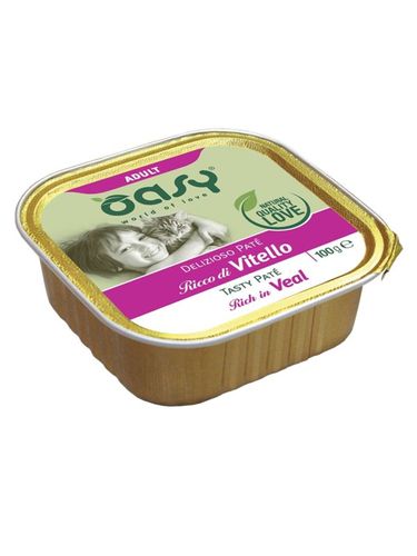 מעדן אואסי לחתולים בטעם עגל 100 גרם פטה