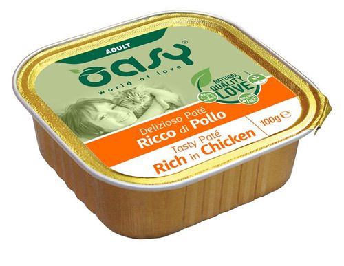 מעדן אואסי לחתולים בטעם עוף 100 גרם פטה