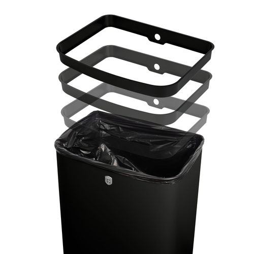 פח חכם מעוצב 60 ליטר שחור Berlinger Haus BH9795
