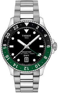 Tissot T1208521105100 SEASTAR GMT גברים 300 מטר צלילה