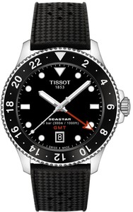 Tissot T1208521705100 SEASTAR GMT גברים 300 מטר צלילה