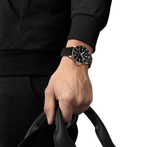 Tissot T1208521705100 SEASTAR GMT גברים 300 מטר צלילה