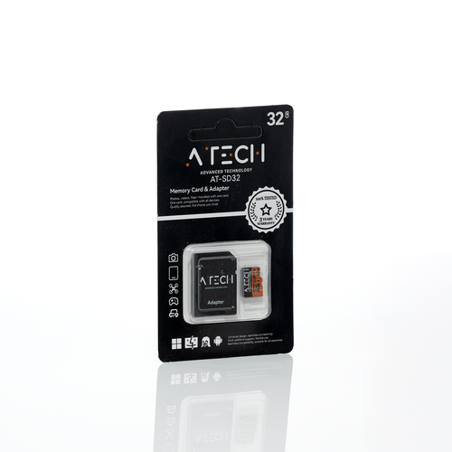 כרטיס זיכרון MicroSD בנפח 32GB – דגם AT-SD32 מבית ATech