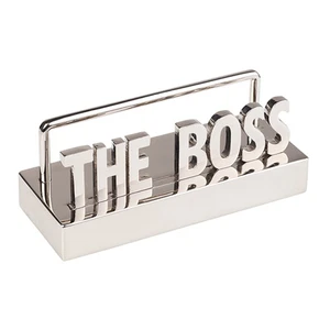 מעמד כרטיסי ביקור מתכת מבריק THE BOSS