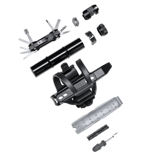 תושבת בקבוק עם כלי עבודה לאופניים - CB BC18 S.O.S BOTTLE CAGE TOOL KIT