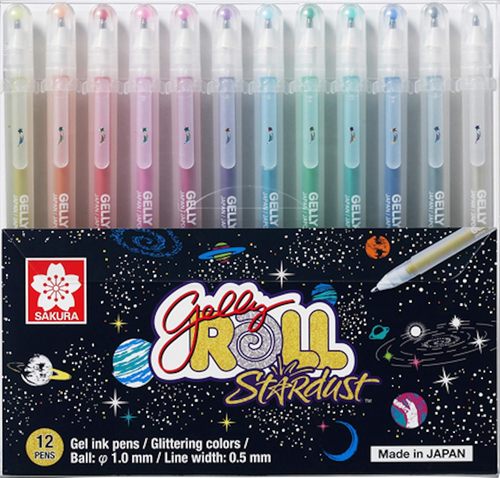 סט 12 עטי ג'ל צבעוניים  GELLY ROLL (גוונים מתכתיים)