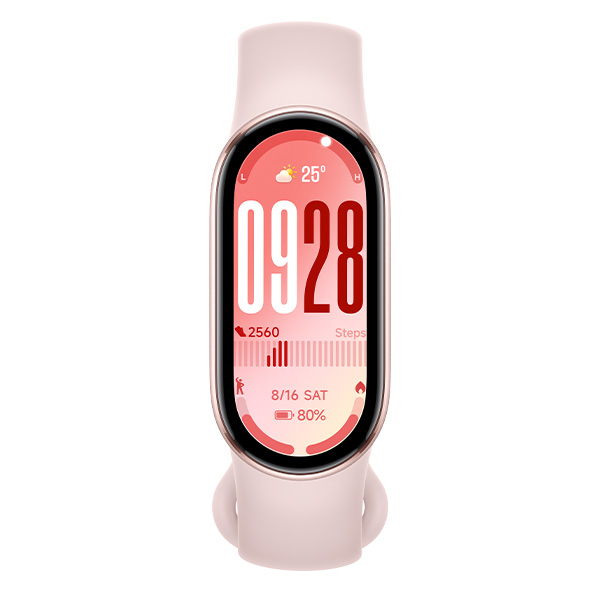 צמיד כושר חכם דור Xiaomi Smart Band 10 בצבע ורוד