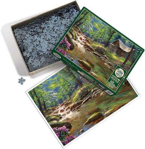 פאזל איכותי 1000 חלקים - בקתה ליד הנחל