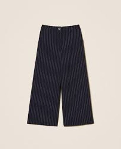 Pin stripe palazzo trousers