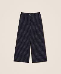 Pin stripe palazzo trousers