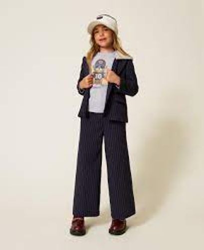 Pin stripe palazzo trousers