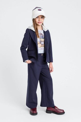 Pin stripe palazzo trousers