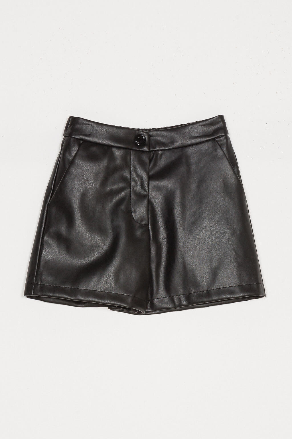COATED leather shorts for girls 