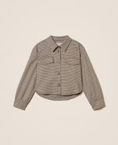 Houndstooth oversized shirt