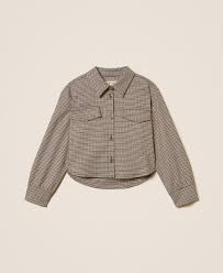 Houndstooth oversized shirt