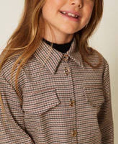 Houndstooth oversized shirt