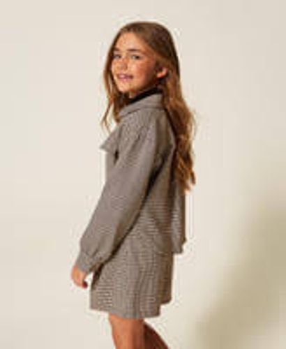 Houndstooth oversized shirt