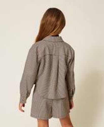 Houndstooth oversized shirt