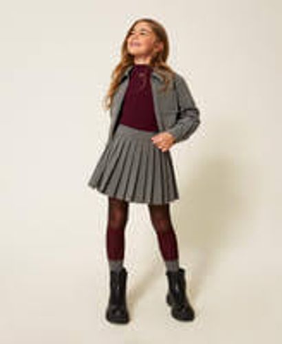 Cropped flannel jacket