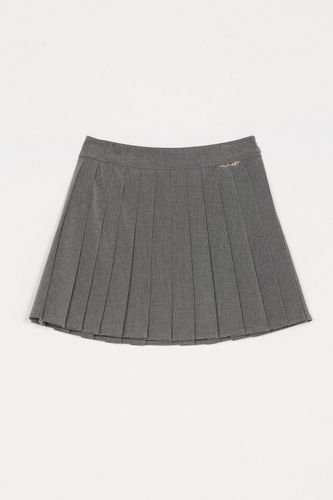 Short flannel skirt