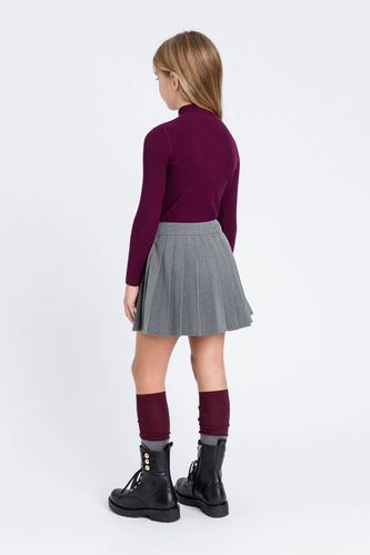 Short flannel skirt