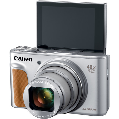 שנה אחריות | מצלמה ‏קומפקטית בעברית צבע כסוף Canon PowerShot SX740 HSברפאלי - refali.co.il