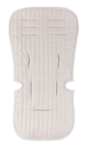 ריפודית לעגלת תינוק או טיולון 100% כותנה עם זוג חבקים - אפור אבן קווילט