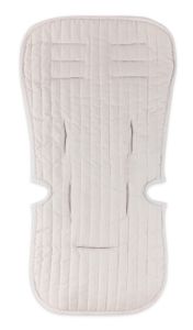 ריפודית לעגלת תינוק או טיולון 100% כותנה עם זוג חבקים - אפור אבן קווילט