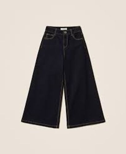 Wide leg five pocket jeans