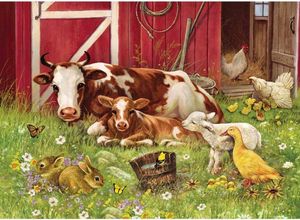 פאזל משפחתי 350 חלקים -  חיות החווה