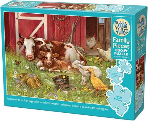 פאזל משפחתי 350 חלקים -  חיות החווה