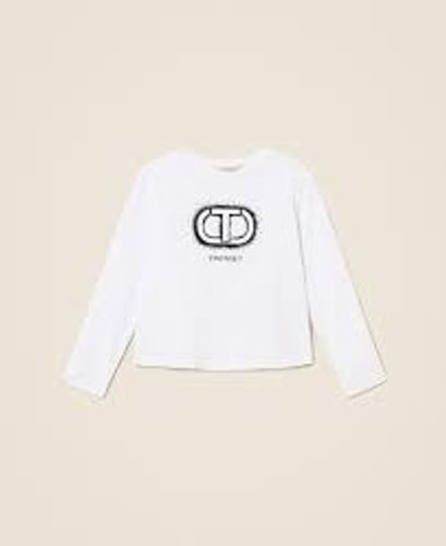 T-shirt with Oval T logo print